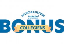 Affiche avec le texte : "Bonus collégiens" du département de l'Ardèche