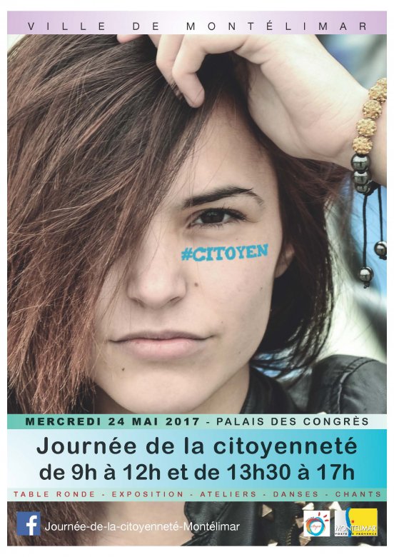 Affiche journée de la citoyenneté à Montélimar le 24 mai 2017