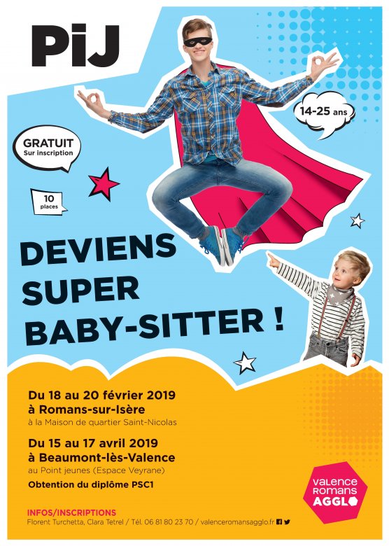 affiche deviens super babysitter 2019 Valence Romans agglo