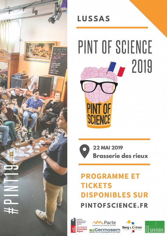 Affiche pint of science 2019 à Lussas