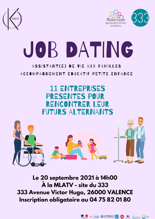 Job dating assistant de vie aux familles 20 septembre 2021 Valence